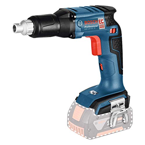 Bosch Professional GSR 18 V-EC TE Atornillador para placa de yeso, sin batería, 25 Nm, Hexágono interior de 1/4 pulgadas, en caja, 18 W