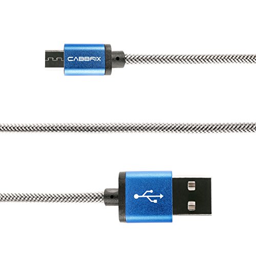 CABBRIX Cable Micro USB Carga Rápida 1,5m Azul - 2.4A Cable USB Micro USB Compatible con Android, Samsung Galaxy, Kindle, Sony, Nexus, Motorola, PS4, Xbox y más