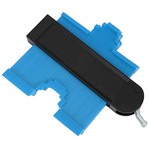 Calibrador de contorno de plástico ABS Regla de contorno Medidor de medición de contorno de depuración manual de 5 pulgadas Alta densidad para colocar alfombras con cerradura(blue)