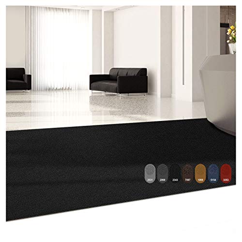 casa pura Alfombra Cocina Larga - Alfombras de Pasillo a Medida | Alfombra por Metros para Corredor, Pasillo, Cocina | Muy Robusta y Antideslizante | Hong Kong |Negro, 50x500 cm