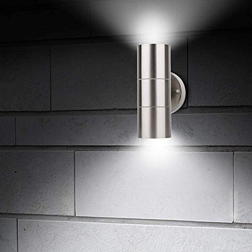 CGC Marine Grade acero inoxidable GU10 IP65 al aire libre jardín arriba y abajo pared luz 240V CGC Marine Grade acero inoxidable GU10 IP65 al aire libre jardín arriba y abajo pared luz 240V
