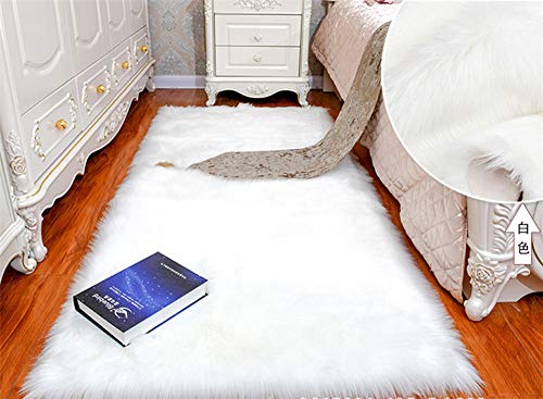 Charm4you En Colores Pastel Alfombra habitación Dormitorio,Alfombra de Lana de imitación Alfombra de Piso Dormitorio Junto a la Cama-Blanco Puro_60 * 100cm,alfombras pie de Cama Lavables Tela Charm4you En Colores Pastel Alfombra habitación Dormitorio,Alfombra de Lana de imitación Alfombra de Piso Dormitorio Junto a la Cama-Blanco Puro_60 * 100cm,alfombras pie de Cama Lavables Tela