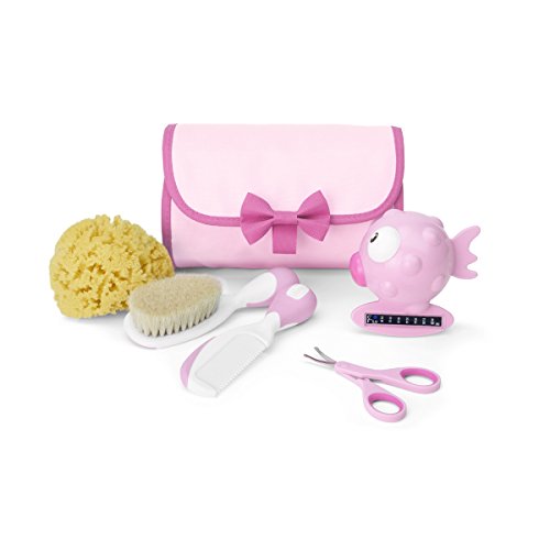 Chicco Mini Beauty - Set de higiene del bebé 5 en 1, color rosa