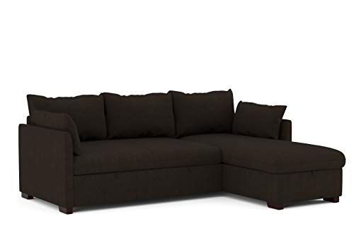 Confort24 Orlando Hogar Sofá Cama 3 Plazas Chaise Longue Esquinero Reversible Izquierda o Derecha con Arcón Tapizado Tela Castanho Marrón Confort24 Orlando Hogar Sofá Cama 3 Plazas Chaise Longue Esquinero Reversible Izquierda o Derecha con Arcón Tapizado Tela Castanho Marrón
