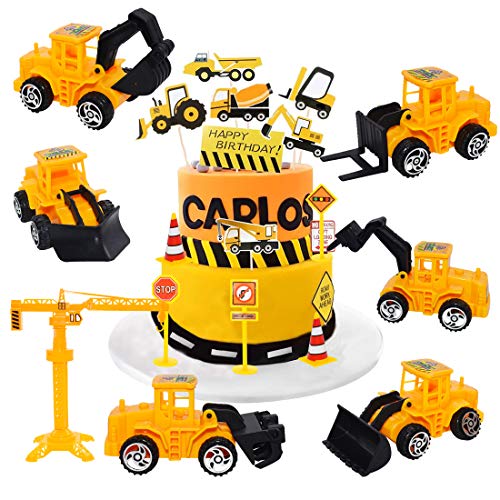 Construcción Camión Pastel Decoración - YUESEN Toppers para Tartas Decoraciones Cumpleaños Niño de Pastel Vehículo de Construcción Barricada Ideal para Happy Birthday Cumpleaños Niños Party, 19Pcs Construcción Camión Pastel Decoración - YUESEN Toppers para Tartas Decoraciones Cumpleaños Niño de Pastel Vehículo de Construcción Barricada Ideal para Happy Birthday Cumpleaños Niños Party, 19Pcs