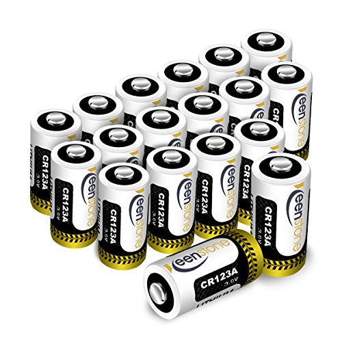 Cr123A 3V Pilas, Keenstone 18Pcs 1600Mah Metal de Litio Batería Cr123A 3V - Para la Linterna Cámara Digital Videocámara Juguetes Antorcha, no Recargable (Cr123A 3V Pilas)