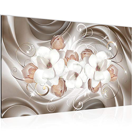 decoración de la mesa las flores de pared - 70 x 40 cm Vista de impresión en lienzo Salón Apartamento - listo para colgar - 032114a