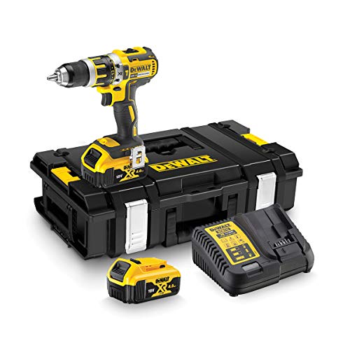 DEWALT DCD795M2-QW - Taladro Percutor a bateria sin escobillas XR 18V 13mm 60Nm con 2 baterías Li-Ion 4,0Ah y maletín DEWALT DCD795M2-QW - Taladro Percutor a bateria sin escobillas XR 18V 13mm 60Nm con 2 baterías Li-Ion 4,0Ah y maletín