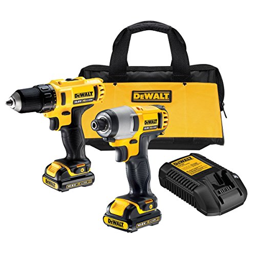 Dewalt DCK211C2-QW DCK211C2-QW-Taladro Atornillador de Impacto 10.8V XR