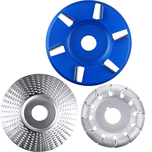 Disco de amoladora angular para tallar madera, disco abrasivo de 12 dientes, disco de pulido de madera y disco de tallado turbo en 6 dientes para pulido, lijado, tallado, molienda, 3 piezas Disco de amoladora angular para tallar madera, disco abrasivo de 12 dientes, disco de pulido de madera y disco de tallado turbo en 6 dientes para pulido, lijado, tallado, molienda, 3 piezas