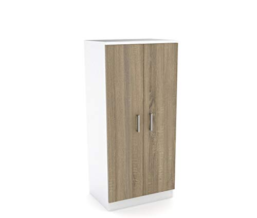 Dormidan- Mueble Zapatero 2 Puertas, Armario, Gran Capacidad (Blanco Puertas Robles) …