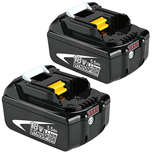 Dosctt 2X BL1860B 5.5Ah Reemplazo para Makita 18V Batería BL1860 BL1850 BL1850B BL1830 BL1830B BL1840 BL1815 BL1825 BL1835 BL1845 LXT400 con indicador Dosctt 2X BL1860B 5.5Ah Reemplazo para Makita 18V Batería BL1860 BL1850 BL1850B BL1830 BL1830B BL1840 BL1815 BL1825 BL1835 BL1845 LXT400 con indicador