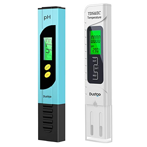 Dustgo Medidor pH Medidor de PH digital 4 en 1 de calidad de agua,Prueba de Calidad del Agua 0-14 pH,0-19990ppm Calibración Automática Dustgo Medidor pH Medidor de PH digital 4 en 1 de calidad de agua,Prueba de Calidad del Agua 0-14 pH,0-19990ppm Calibración Automática