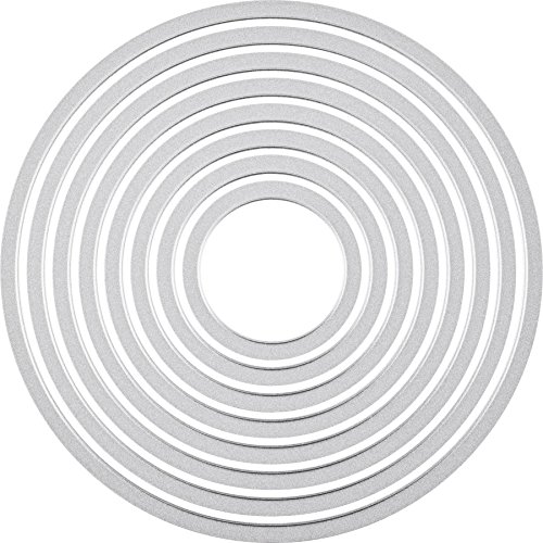 Ellison Europe Sizzix Framelits - Juego de troqueles (8 unidades), diseño circular, multicolor