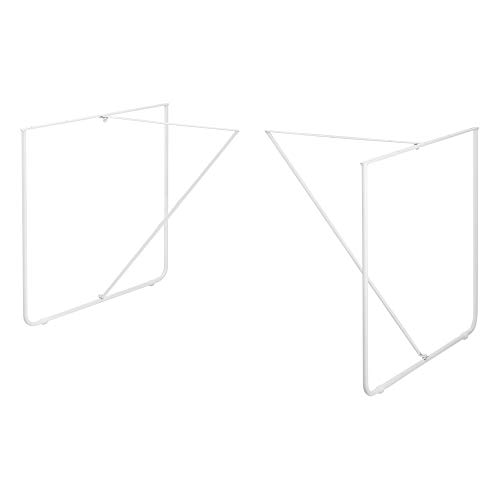 [en.casa] Conjunto de Patas de Mesa Set de 2X Patas de Mesa 79,5 x 62 x 73 cm Armazón de Mesa Blanco