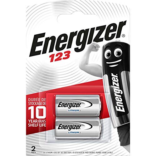 Energizer CR123/CR123A - Pilas 123 (Litio, 3 V, 1500 mAh, 2 Unidades) Energizer CR123/CR123A - Pilas 123 (Litio, 3 V, 1500 mAh, 2 Unidades)