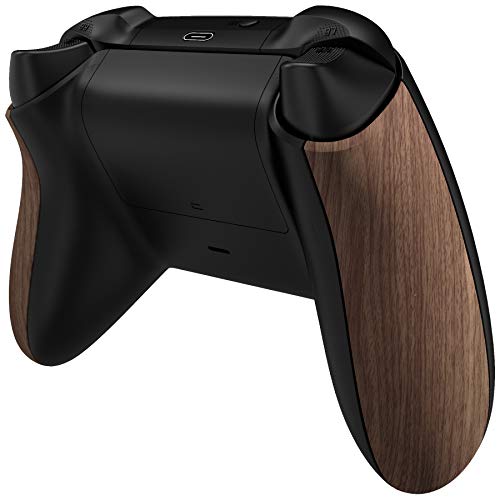 eXtremeRate Carcasa de Grip para Mando Xbox Series X S Asa Izquierda Derecha Empuñadura Antideslizante Tacto Suave Mango de Reemplazo para Control de Xbox Series S X-No Incluye Mando(Grano de Madera)