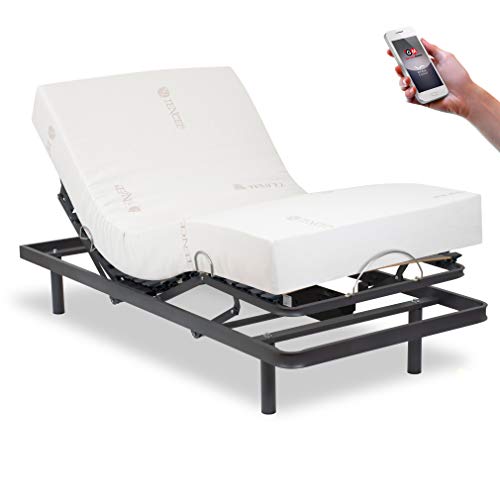 Ferlex - Pack Cama articulada eléctrica con colchón ortopédico visco Tencel (105x190, Mando inalámbrico)