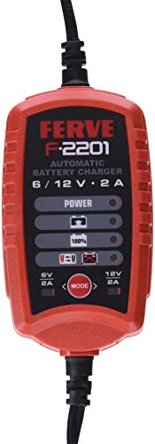 FERVE F-2201 Cargador de Baterías de Plomo Acido