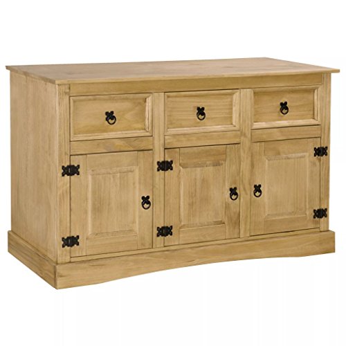 Festnight Aparador de Madera de Pino Mexicano 132x43x78 cm Festnight Aparador de Madera de Pino Mexicano 132x43x78 cm