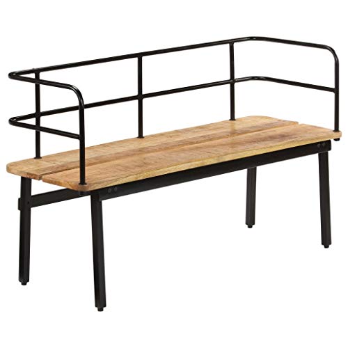 Festnight Banco de Jardín de Madera Maciza de Mango para Exteriores o Interiores 120x40x70 cm Festnight Banco de Jardín de Madera Maciza de Mango para Exteriores o Interiores 120x40x70 cm