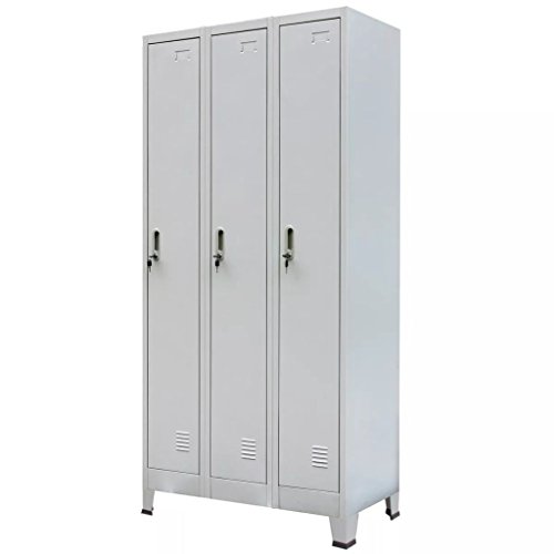 Festnight Mueble Archivador Armario de Oficina AceroCon 3 Barras Colgantes y 3 Estantes Gris Festnight Mueble Archivador Armario de Oficina AceroCon 3 Barras Colgantes y 3 Estantes Gris