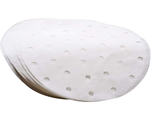 Forros de papel de bambú perforados de pergamino – redondos, 100 unidades, perfecto para freidora de aire, cesta de vapor (25,4 cm) Forros de papel de bambú perforados de pergamino – redondos, 100 unidades, perfecto para freidora de aire, cesta de vapor (25,4 cm)
