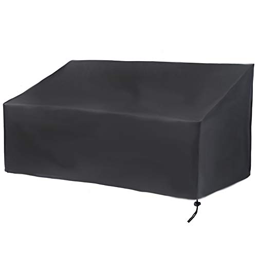 Funda protectora para banco de jardín de 3 plazas, resistente al desgarro, resistente al agua, resistente al viento, tejido Oxford, anti rayos UV, transpirable, funda para asiento