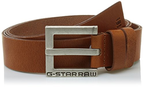 G-STAR RAW Duko Belt Cinturón, Marrón (Dk Cognac/Antic Silver 8128), 120 para Hombre