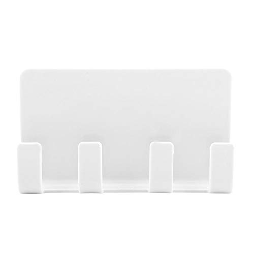 Ganchos de pared adhesivos, suspensión autoadhesiva ABS de 1,2 pulgadas para el armario de la oficina del baño de la cocina - Impermeable(Blanco)