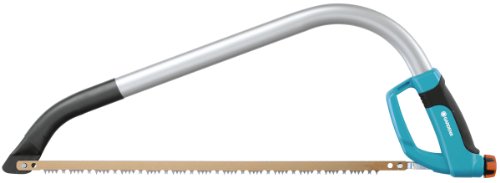 GARDENA sierra de arco 530 Comfort: ligera sierra para madera para trabajar en zonas estrechas, tensión de la hoja reajustable, protección anticorrosión, longitud de la hoja 530 mm (8747-20)