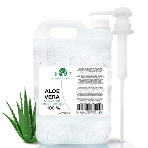 Gel Liquido Zumo de Aloe Vera 99.9 % Puro Ecológico fresco 100% Natural 2000 ml