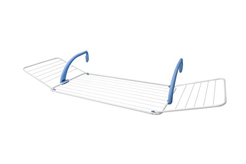 Gimi Brezza 200 Tendedero de balcón de Acero y Resina, 18 m de Longitud de tendido, azul, blanco, exterior