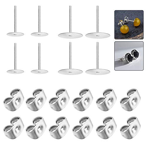GOLRISEN 100 pares Postes de Pendientes de Acero Inoxidable con Tuercas de Mariposa,Hipoalergénico,Aretes para Mujer y Hombre,6mm y 8mm Redondos en Blanco DIY Material para Hacer Pendientes Originales GOLRISEN 100 pares Postes de Pendientes de Acero Inoxidable con Tuercas de Mariposa,Hipoalergénico,Aretes para Mujer y Hombre,6mm y 8mm Redondos en Blanco DIY Material para Hacer Pendientes Originales