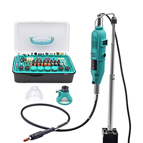 GOXAWEE Mini Amoladora Eléctrica Multiherramienta con Brazo Telescópico / Tabla de Abrazadera 288 Accesorios Kit, Herramientas Rotatorias Multifunción, Velocidad Variable para Artesanías y Manualidad GOXAWEE Mini Amoladora Eléctrica Multiherramienta con Brazo Telescópico / Tabla de Abrazadera 288 Accesorios Kit, Herramientas Rotatorias Multifunción, Velocidad Variable para Artesanías y Manualidad