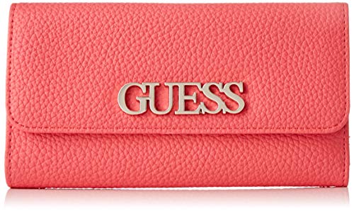 Guess Uptown Chic SLG Pocket Trifold, Small Leather Goods para Mujer, Coral, Talla única