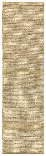 HAMID - Alfombra de Yute Giralda 100% Fibra de Yute Natural - Alfombra Suave y de Alta Resistencia - Tejida a Mano - Alfombra de Salón, Comedor, Dormitorio, Pasillo - Blanco (300x80cm) HAMID - Alfombra de Yute Giralda 100% Fibra de Yute Natural - Alfombra Suave y de Alta Resistencia - Tejida a Mano - Alfombra de Salón, Comedor, Dormitorio, Pasillo - Blanco (300x80cm)
