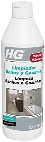 HG Limpiador Baños y Cocinas 500 ml - Elimina eficazmente la suciedad y la cal - Limpieza segura de la piedra natural HG Limpiador Baños y Cocinas 500 ml - Elimina eficazmente la suciedad y la cal - Limpieza segura de la piedra natural
