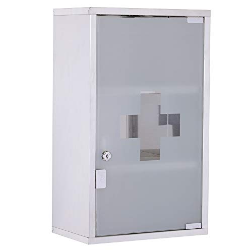 HOMCOM Botiquín Baño Armario de Medicina Primeros Auxilios Acero Inoxidable 50x30x18 cm HOMCOM Botiquín Baño Armario de Medicina Primeros Auxilios Acero Inoxidable 50x30x18 cm