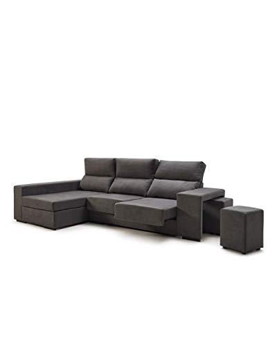 Home Heavenly®- Sofá ChaiseLongue, Marte, 3 plazas con arcón, tapizado Color Gris, Tratamiento Antimanchas (Chaise Longue Derecho) Home Heavenly®- Sofá ChaiseLongue, Marte, 3 plazas con arcón, tapizado Color Gris, Tratamiento Antimanchas (Chaise Longue Derecho)