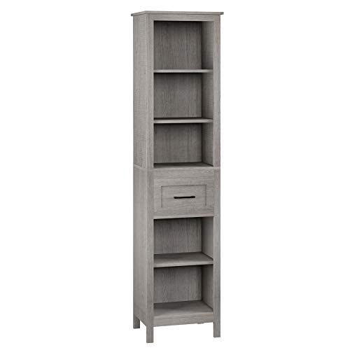 Homfa Armario Alto Mueble Columna Baño Mueble Armario Multiusos con 1 Cajón 5 Niveles para Oficina Salón Cocina Gris 171x42x31cm Homfa Armario Alto Mueble Columna Baño Mueble Armario Multiusos con 1 Cajón 5 Niveles para Oficina Salón Cocina Gris 171x42x31cm