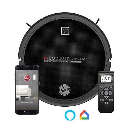 Hoover HGO330HC Hydro Pro - Robot Aspirador, Aspira, Barre, Friega y Pasa la Mopa, 2 Depósitos, Wi-Fi, Conexión Alexa, Autonomía 120mins, Mando y Base de Carga, Sensor Anticaída y Antichoque Hoover HGO330HC Hydro Pro - Robot Aspirador, Aspira, Barre, Friega y Pasa la Mopa, 2 Depósitos, Wi-Fi, Conexión Alexa, Autonomía 120mins, Mando y Base de Carga, Sensor Anticaída y Antichoque