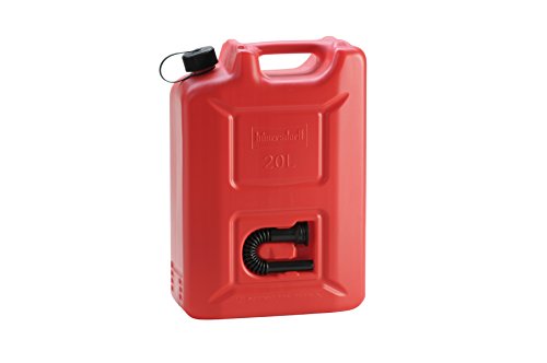 Hünersdorff Bidón para carburante PROFI (UN) 20 L Rojo, homologación UN, PEAD, accesorios negros