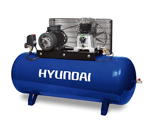 Hyundai HY-HYACB300-6T Compresor 300 L - 6 HP (Trifásico), 270 litros, Azul/Negro