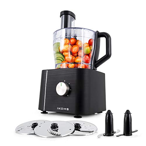 IKOHS KUTCREW - Procesador de Alimentos, Robot de Cocina Multifunción,Picadora, Batidora, Amasadora, Ralladora, 1100W, Bol Procesador 2L, 10 Modos, 3 Velocidades, Cuchillas de Acero Inoxidable (Negro) IKOHS KUTCREW - Procesador de Alimentos, Robot de Cocina Multifunción,Picadora, Batidora, Amasadora, Ralladora, 1100W, Bol Procesador 2L, 10 Modos, 3 Velocidades, Cuchillas de Acero Inoxidable (Negro)