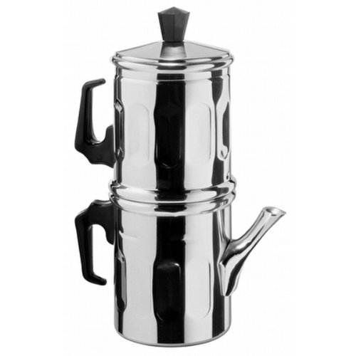 Ilsa Napoletana 0006 009 - Cafetera de aluminio pulido para 9 tazas