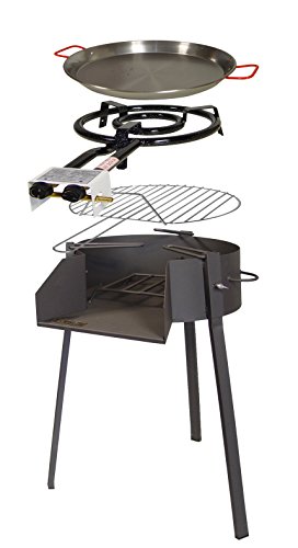 Imex El Zorro 71586 Kit barbacoa redonda, Negro, 50x61x75 cm