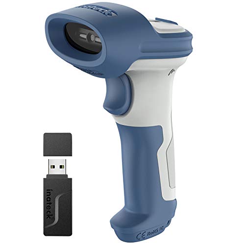 Inateck Escáner de código de Barras inalámbrico 1D 2D, conexión Bluetooth 5.0 y 2.4Ghz, USB 3 en 1, Soporte de Lectura de códigos de Barras en Pantalla, BCST-73 Inateck Escáner de código de Barras inalámbrico 1D 2D, conexión Bluetooth 5.0 y 2.4Ghz, USB 3 en 1, Soporte de Lectura de códigos de Barras en Pantalla, BCST-73