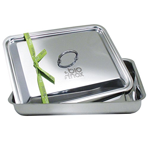 Inoxriv - Bioinox, Bandeja Rectangular con Tapa, Acero Inoxidable 18/10 35 x 27 cm Inoxriv - Bioinox, Bandeja Rectangular con Tapa, Acero Inoxidable 18/10 35 x 27 cm