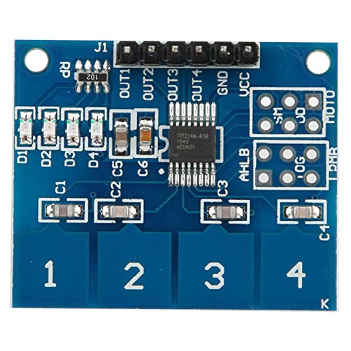 Interruptor de contacto, duradero, de alta precisión, profesional, 5 piezas, 4 canales, módulo de sensor táctil para el hogar, la oficina, la industria Interruptor de contacto, duradero, de alta precisión, profesional, 5 piezas, 4 canales, módulo de sensor táctil para el hogar, la oficina, la industria
